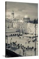 Elevated view of the Western Wall Plaza, Jewish Quarter, Old City, Jerusalem, Israel-null-Stretched Canvas