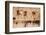 Elevated view of the Western Wall Plaza with people praying at the wailing wall, Jewish Quarter...-null-Framed Photographic Print