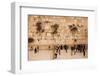 Elevated view of the Western Wall Plaza with people praying at the wailing wall, Jewish Quarter...-null-Framed Photographic Print