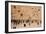 Elevated view of the Western Wall Plaza with people praying at the wailing wall, Jewish Quarter...-null-Framed Photographic Print