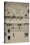 Elevated view of the Western Wall Plaza with people praying at the wailing wall, Jewish Quarter...-null-Stretched Canvas