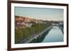 Elevated view of the Zubizuri bridge on Nervion River, Bilbao, Biscay Province, Basque Country R...-null-Framed Photographic Print