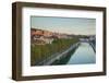 Elevated view of the Zubizuri bridge on Nervion River, Bilbao, Biscay Province, Basque Country R...-null-Framed Photographic Print