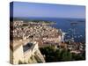 Elevated View of Town and Harbour, Hvar Town, Hvar Island, Dalmatia, Croatia-Gavin Hellier-Stretched Canvas