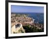 Elevated View of Town and Harbour, Hvar Town, Hvar Island, Dalmatia, Croatia-Gavin Hellier-Framed Photographic Print