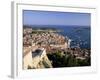 Elevated View of Town and Harbour, Hvar Town, Hvar Island, Dalmatia, Croatia-Gavin Hellier-Framed Photographic Print