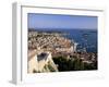 Elevated View of Town and Harbour, Hvar Town, Hvar Island, Dalmatia, Croatia-Gavin Hellier-Framed Premium Photographic Print