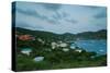 Elevated view of town from Hamilton Battery, Port Elizabeth, Bequia, Saint Vincent And The Grena...-null-Stretched Canvas