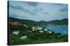 Elevated view of town from Hamilton Battery, Port Elizabeth, Bequia, Saint Vincent And The Grena...-null-Stretched Canvas