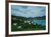 Elevated view of town from Hamilton Battery, Port Elizabeth, Bequia, Saint Vincent And The Grena...-null-Framed Photographic Print