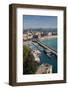 Elevated view of town waterfront, San Sebastian, Guipuzcoa Province, Basque Country Region, Spain-null-Framed Photographic Print