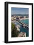 Elevated view of town waterfront, San Sebastian, Guipuzcoa Province, Basque Country Region, Spain-null-Framed Photographic Print