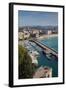 Elevated view of town waterfront, San Sebastian, Guipuzcoa Province, Basque Country Region, Spain-null-Framed Photographic Print