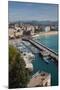 Elevated view of town waterfront, San Sebastian, Guipuzcoa Province, Basque Country Region, Spain-null-Mounted Photographic Print