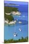 Elevated View of Voutoumi Bay, Antipaxos, the Ionian Islands, Greek Islands, Greece, Europe-Neil Farrin-Mounted Photographic Print