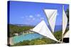 Elevated View of Voutoumi Beach, Antipaxos, the Ionian Islands, Greek Islands, Greece, Europe-Neil Farrin-Stretched Canvas
