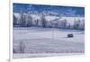 Elevated view of winter landscape, Oblarn, Styria, Austria-Panoramic Images-Framed Photographic Print