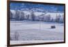 Elevated view of winter landscape, Oblarn, Styria, Austria-Panoramic Images-Framed Photographic Print