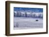 Elevated view of winter landscape, Oblarn, Styria, Austria-Panoramic Images-Framed Photographic Print