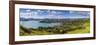 Elevated View over Akaroa, Banks Peninsular, Canterbury, South Island, New Zealand-Doug Pearson-Framed Photographic Print