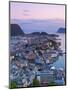 Elevated View over Alesund at Dusk, Sunnmore, More Og Romsdal, Norway-Doug Pearson-Mounted Photographic Print