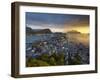 Elevated View over Alesund at Sunset, Sunnmore, More Og Romsdal, Norway-Doug Pearson-Framed Photographic Print