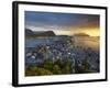 Elevated View over Alesund at Sunset, Sunnmore, More Og Romsdal, Norway-Doug Pearson-Framed Photographic Print