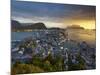 Elevated View over Alesund at Sunset, Sunnmore, More Og Romsdal, Norway-Doug Pearson-Mounted Photographic Print