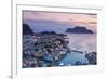 Elevated View over Alesund Illuminated at Dusk-Doug Pearson-Framed Photographic Print