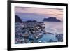 Elevated View over Alesund Illuminated at Dusk-Doug Pearson-Framed Photographic Print