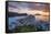 Elevated View over Alesund Illuminated at Sunset-Doug Pearson-Framed Stretched Canvas