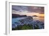 Elevated View over Alesund Illuminated at Sunset-Doug Pearson-Framed Photographic Print