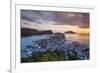 Elevated View over Alesund Illuminated at Sunset-Doug Pearson-Framed Photographic Print