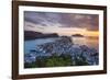 Elevated View over Alesund Illuminated at Sunset-Doug Pearson-Framed Photographic Print