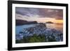 Elevated View over Alesund Illuminated at Sunset-Doug Pearson-Framed Photographic Print