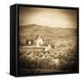 Elevated View over Biertan at Sunset, Biertan, Nr, Sighisoara, Transylvania, Romania-Doug Pearson-Framed Stretched Canvas