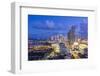 Elevated View over Biscayne Boulevard and the Skyline of Miami, Florida, USA-Gavin Hellier-Framed Photographic Print