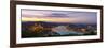 Elevated View over Budapest and the River Danube Illuminated at Sunset, Budapest, Hungary-Doug Pearson-Framed Photographic Print