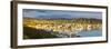 Elevated View over Central Wellington Illuminated at Sunrise, Wellington, North Island, New Zealand-Doug Pearson-Framed Photographic Print