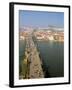 Elevated View Over Charles Bridge, Vltava River and Mala Strana, Prague, Czech Republic-Neale Clarke-Framed Photographic Print