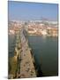 Elevated View Over Charles Bridge, Vltava River and Mala Strana, Prague, Czech Republic-Neale Clarke-Mounted Photographic Print