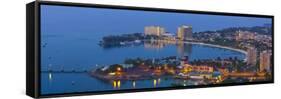 Elevated View over City and Coastline, Ocho Rios, Jamaica, West Indies, Caribbean, Central America-Doug Pearson-Framed Stretched Canvas