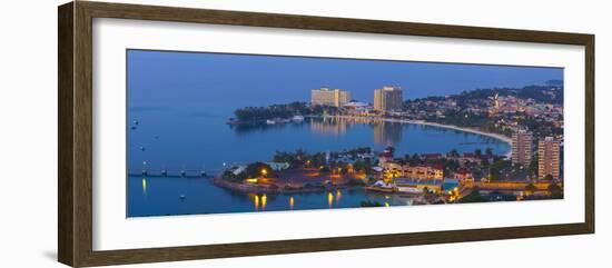 Elevated View over City and Coastline, Ocho Rios, Jamaica, West Indies, Caribbean, Central America-Doug Pearson-Framed Photographic Print