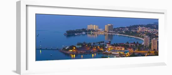 Elevated View over City and Coastline, Ocho Rios, Jamaica, West Indies, Caribbean, Central America-Doug Pearson-Framed Photographic Print