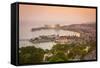 Elevated View over City and Coastline, Ocho Rios, Jamaica, West Indies, Caribbean, Central America-Doug Pearson-Framed Stretched Canvas