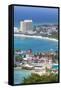 Elevated View over City and Coastline, Ocho Rios, Jamaica, West Indies, Caribbean, Central America-Doug Pearson-Framed Stretched Canvas