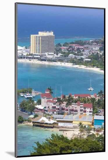 Elevated View over City and Coastline, Ocho Rios, Jamaica, West Indies, Caribbean, Central America-Doug Pearson-Mounted Photographic Print