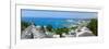 Elevated View over City and Coastline, Ocho Rios, St. Ann Parish, Jamaica, Caribbean-Doug Pearson-Framed Photographic Print