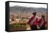 Elevated View over Cuzco and Plaza De Armas, Cuzco, Peru, South America-Yadid Levy-Framed Stretched Canvas