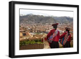 Elevated View over Cuzco and Plaza De Armas, Cuzco, Peru, South America-Yadid Levy-Framed Photographic Print